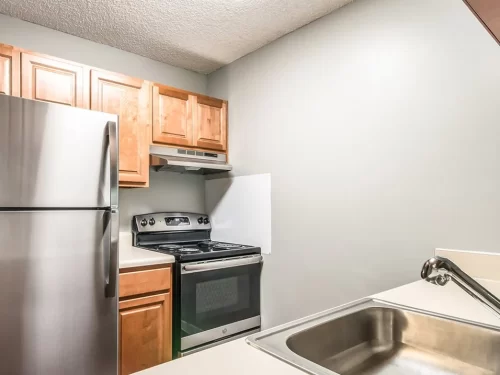 Prospect Park Apartment Homes model kitchen